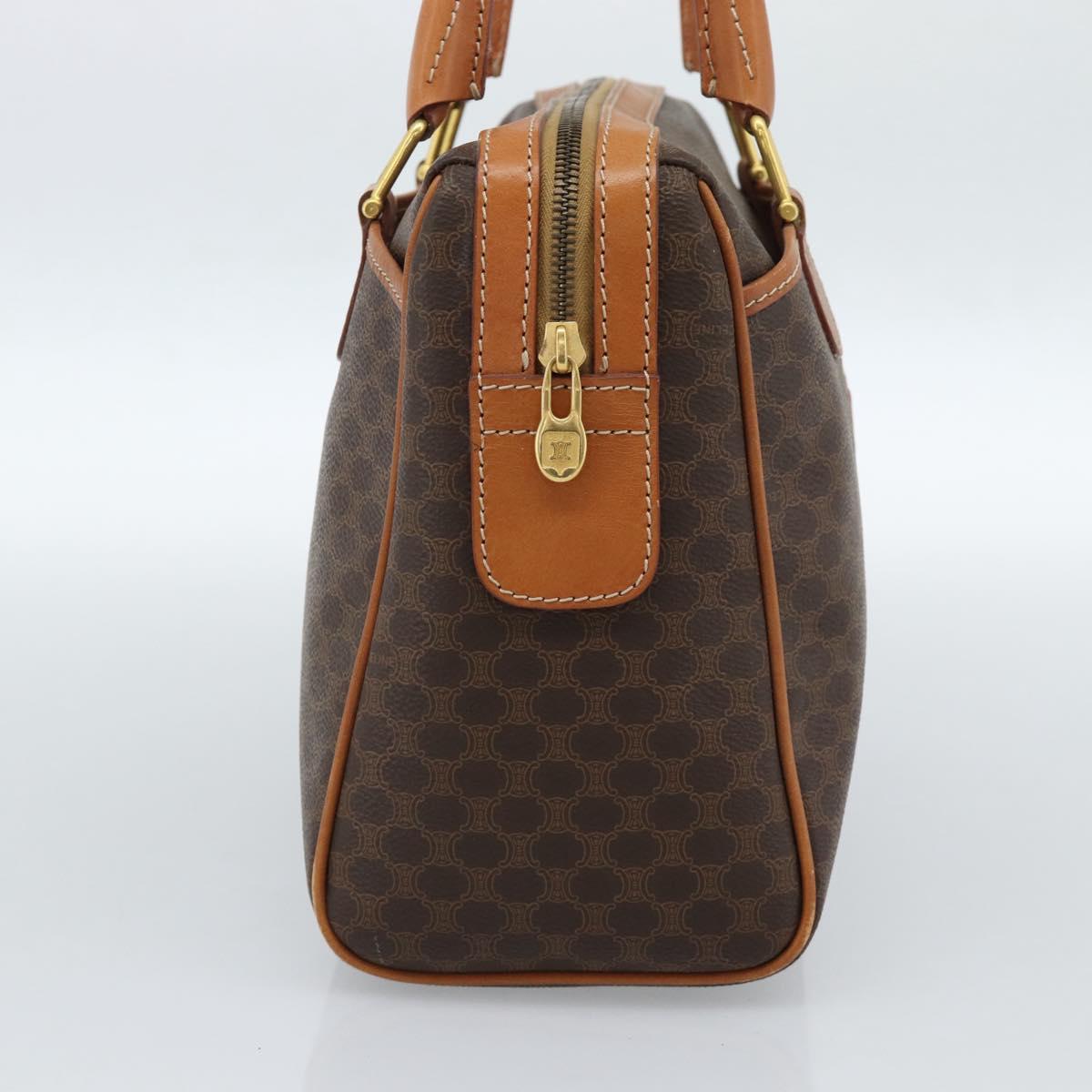 CELINE Macadam Canvas Boston Bag PVC Leather Brown Gold Auth 183015A - Jerrillo image 4