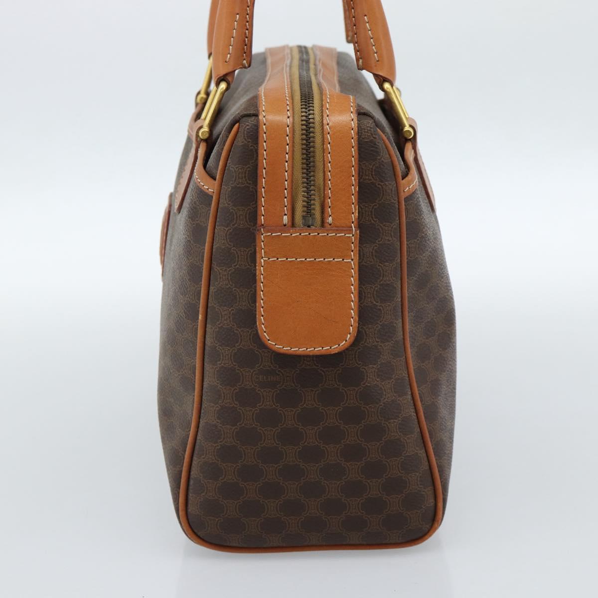 CELINE Macadam Canvas Boston Bag PVC Leather Brown Gold Auth 183015A - Jerrillo image 5