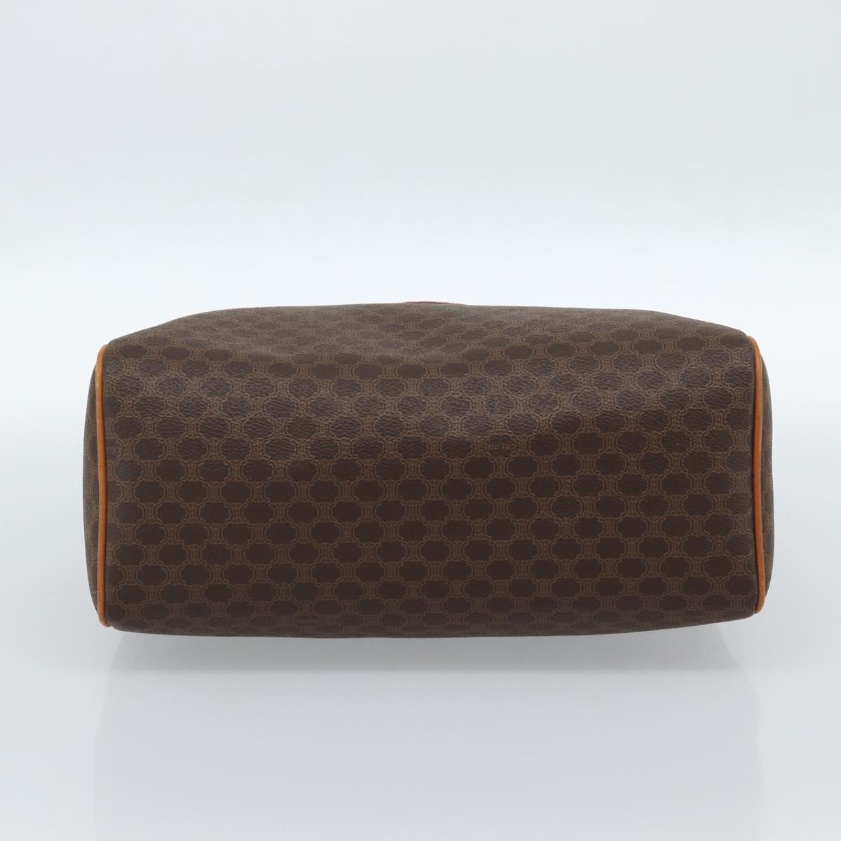 CELINE Macadam Canvas Boston Bag PVC Leather Brown Gold Auth 183015A - Jerrillo image 9