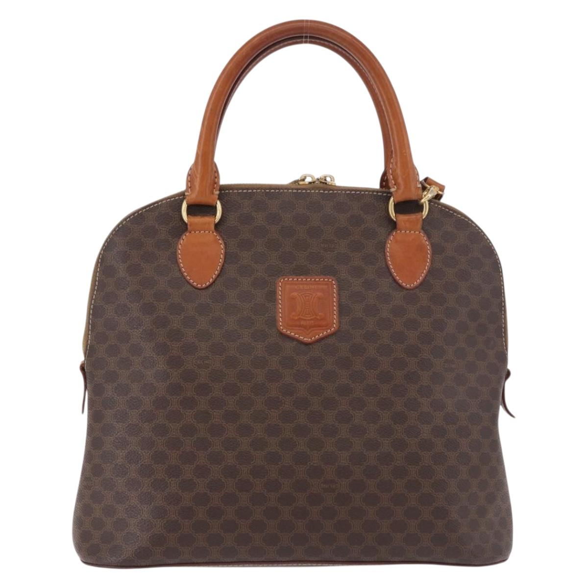 CELINE Macadam Canvas Hand Bag PVC Leather 2way Brown Gold Auth 183047 - Jerrillo image 2