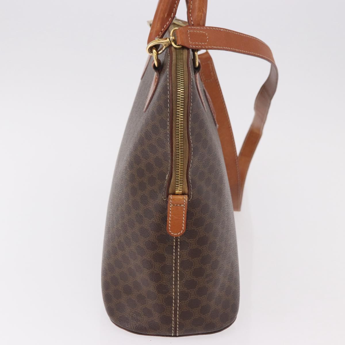 CELINE Macadam Canvas Hand Bag PVC Leather 2way Brown Gold Auth 183047 - Jerrillo image 5