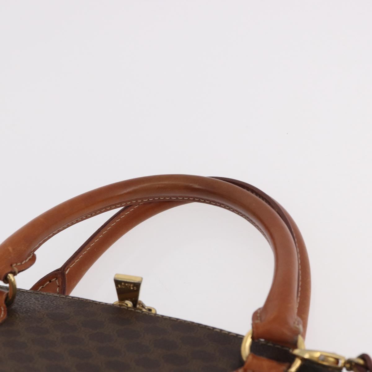 CELINE Macadam Canvas Hand Bag PVC Leather 2way Brown Gold Auth 183047 - Jerrillo image 8
