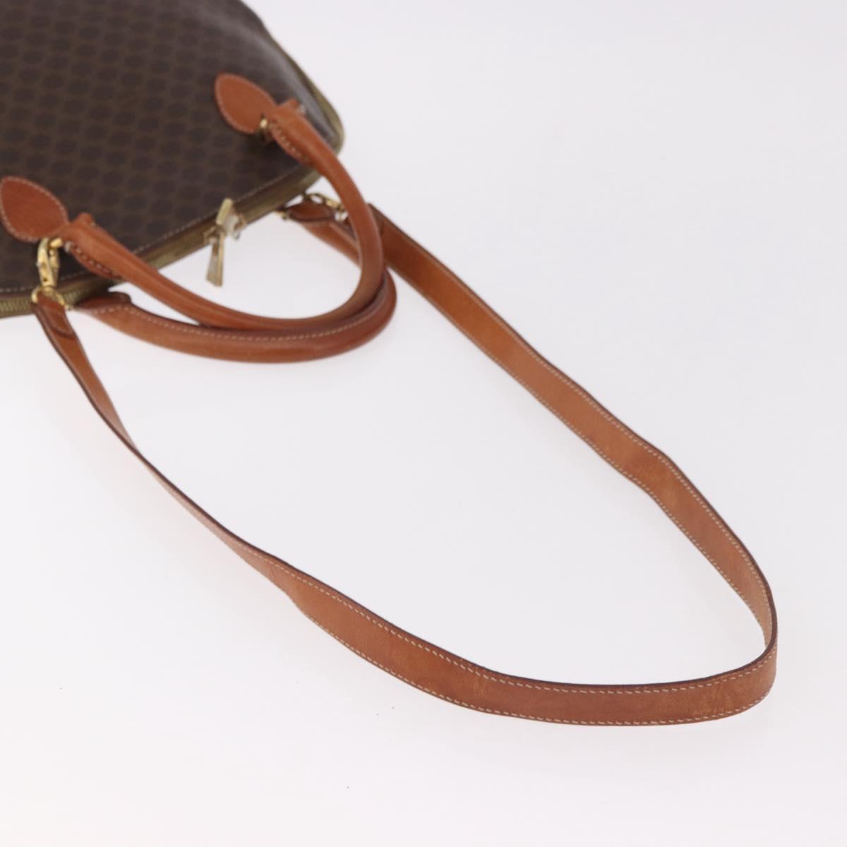 CELINE Macadam Canvas Hand Bag PVC Leather 2way Brown Gold Auth 183047 - Jerrillo image 9