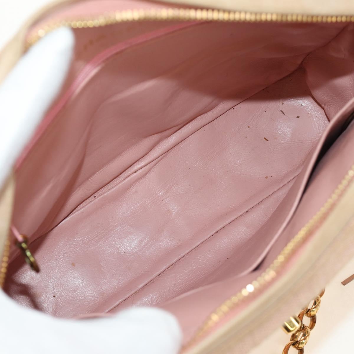 CHANEL Matelasse Chain Shoulder Bag Canvas Pink Gold CC Auth 183065M - Jerrillo image 9