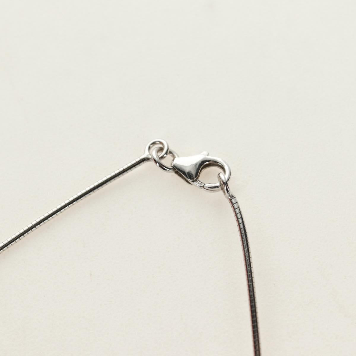 HERMES Cage De H H Cube Necklace metal Silver Auth 183125V - Jerrillo image 3