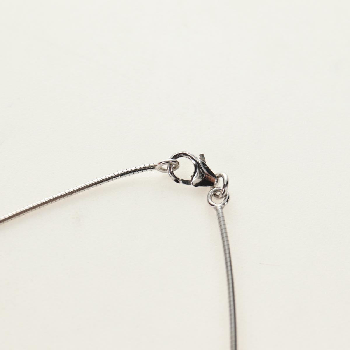 HERMES Cage De H H Cube Necklace metal Silver Auth 183125V - Jerrillo image 6