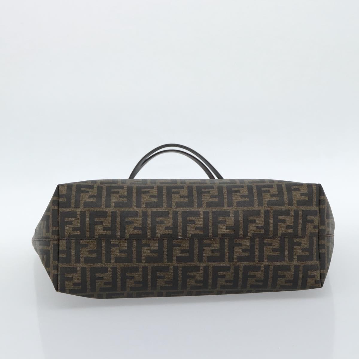 FENDI Zucca Canvas Tote Bag PVC Black Brown Auth 183274 - Jerrillo image 9