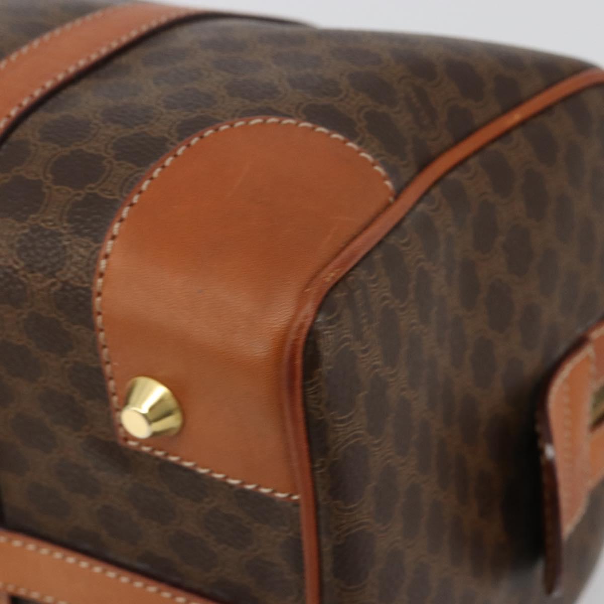 CELINE Macadam Canvas Boston Bag PVC Leather Brown Gold Auth 183294A - Jerrillo image 9