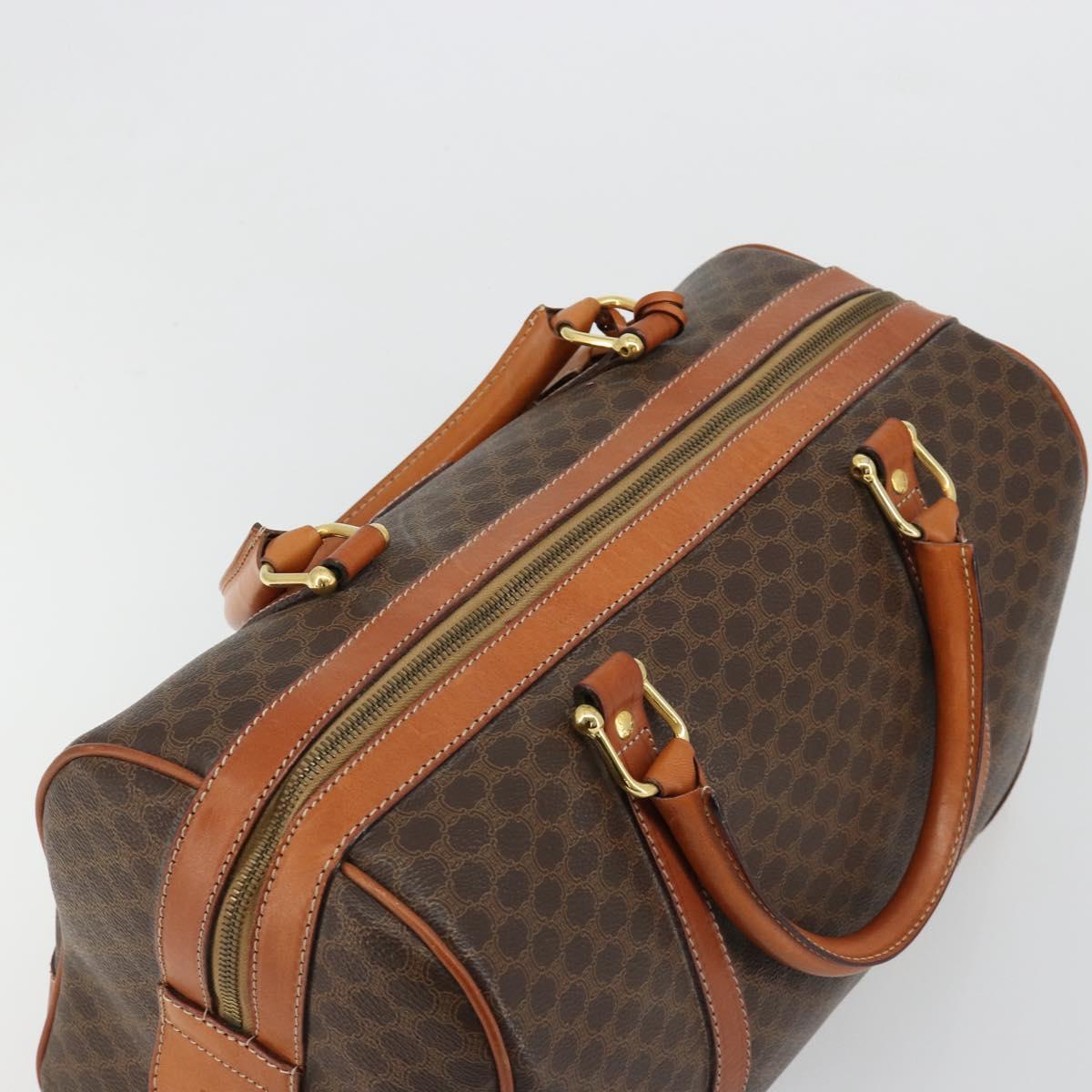 CELINE Macadam Canvas Boston Bag PVC Leather Brown Gold Auth 183294A - Jerrillo image 6