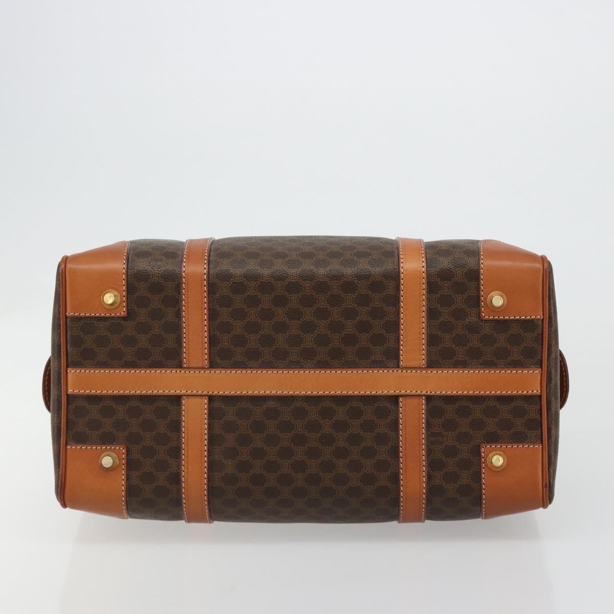 CELINE Macadam Canvas Boston Bag PVC Leather Brown Gold Auth 183294A - Jerrillo image 5