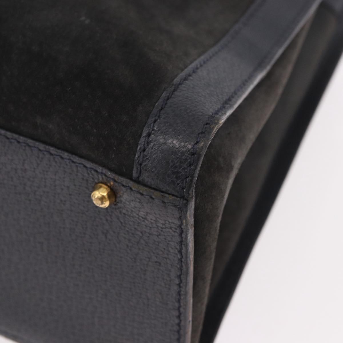 GUCCI Bamboo Tote Bag Suede Black Gold 002 2853 0260 0 Auth 183378 - Jerrillo image 10