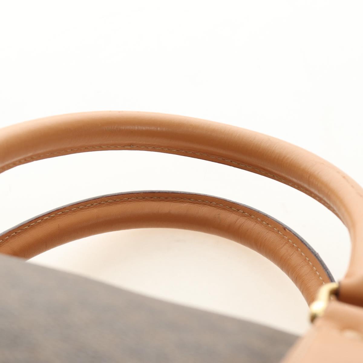 CELINE Macadam Canvas Boston Bag PVC Leather Brown Gold Auth 183419V - Jerrillo image 9