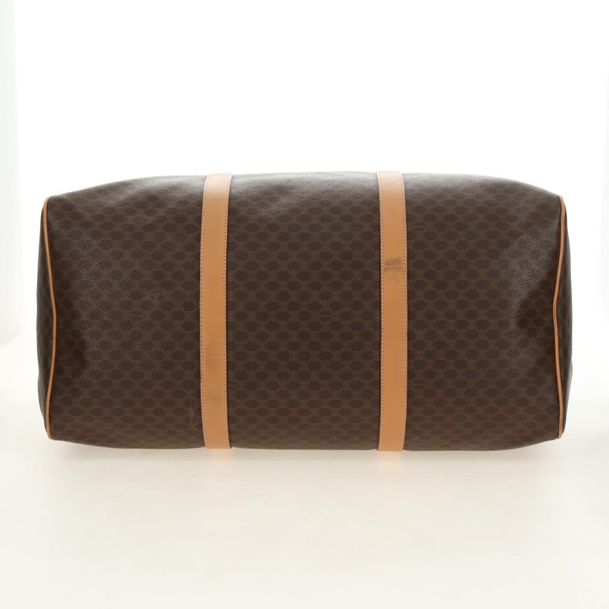 CELINE Macadam Canvas Boston Bag PVC Leather Brown Gold Auth 183419V - Jerrillo image 5