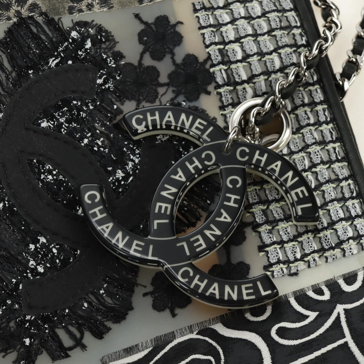 CHANEL Patchwork Tote Bag rubber Black Silver CC Auth 183715SAV - Jerrillo image 10