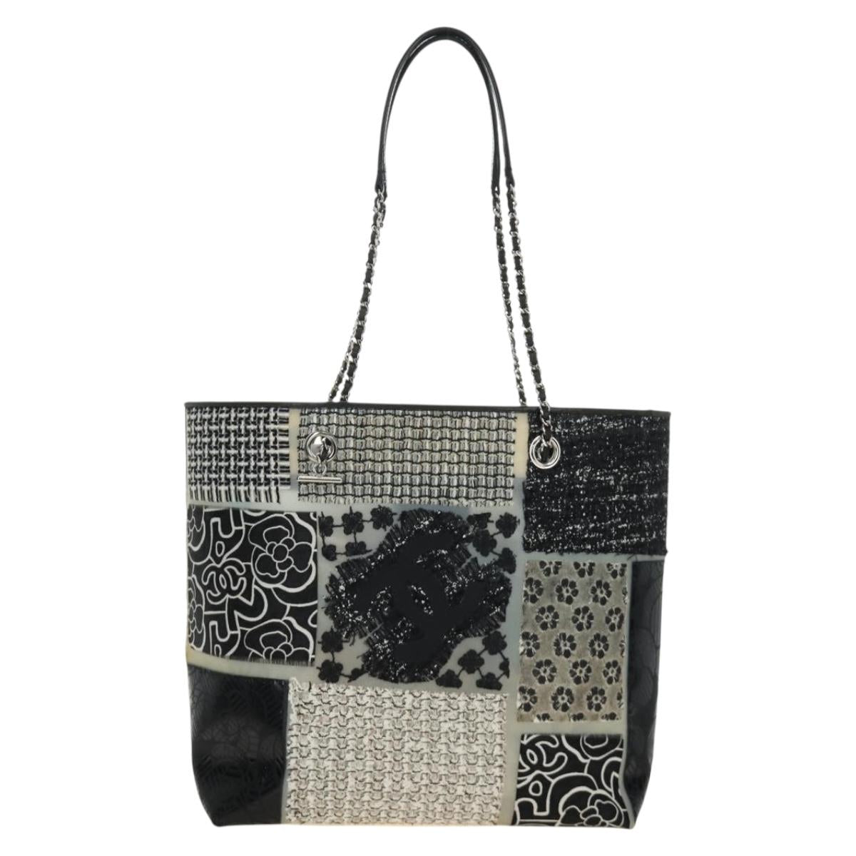 CHANEL Patchwork Tote Bag rubber Black Silver CC Auth 183715SAV - Jerrillo image 2