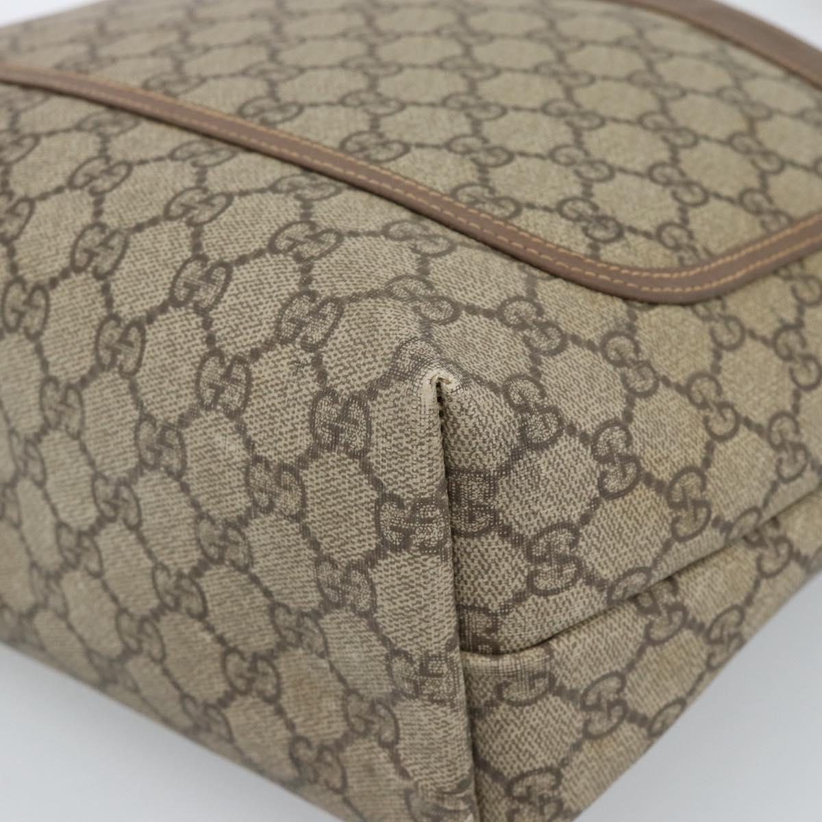 GUCCI GG Supreme Web Sherry Line Tote Bag PVC Beige Gold 002.58.6487 Auth 183720 - Jerrillo image 10