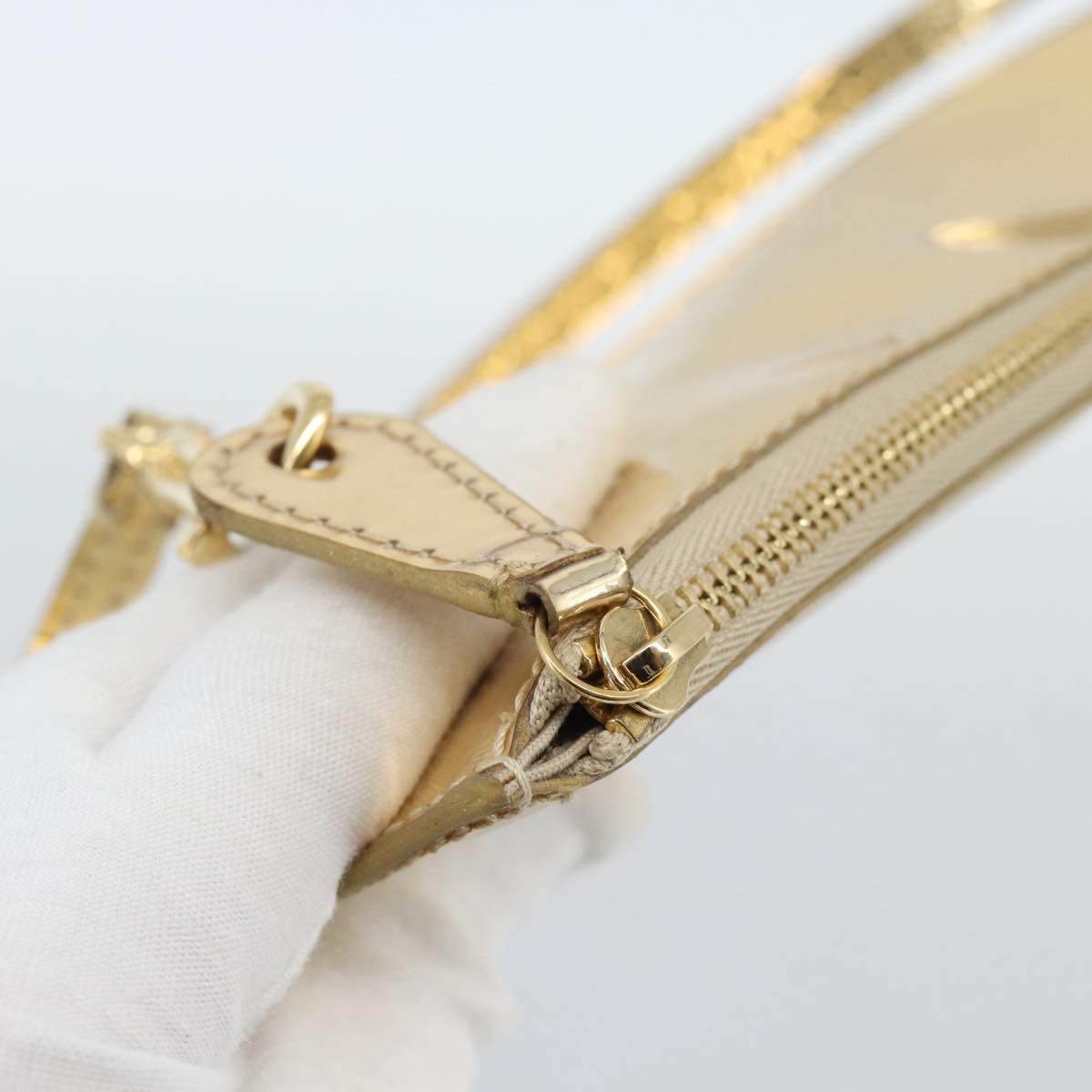 LOUIS VUITTON Monogram Miroir Pochette Plat Clutch Bag Gold M95278 Auth 183739V - Jerrillo image 9
