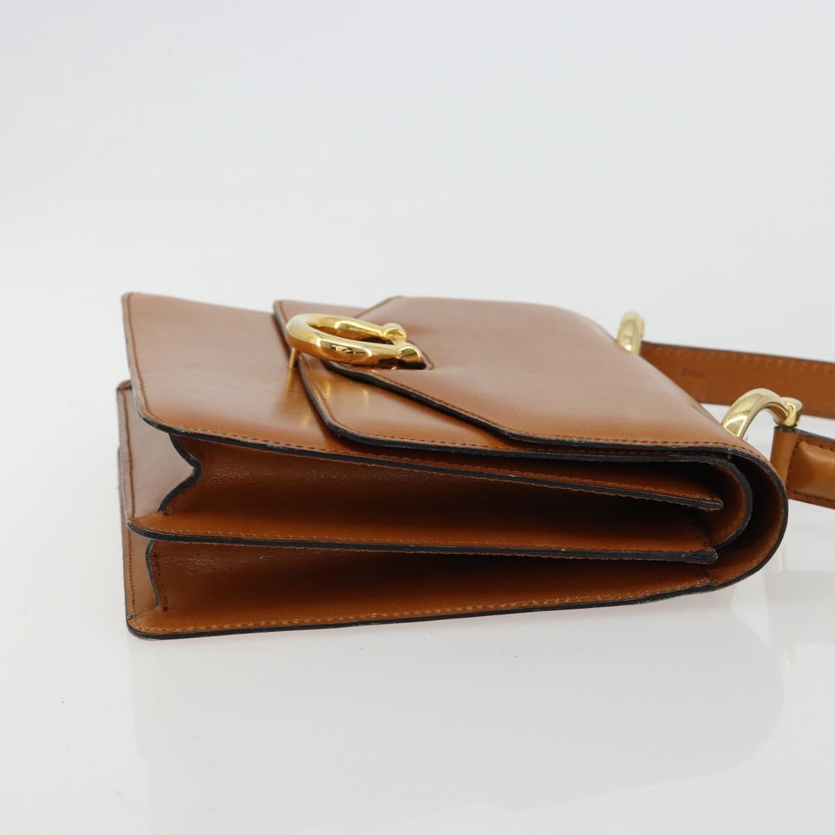 CELINE Hand Bag Leather Beige Gold Auth 183777 - Jerrillo image 4