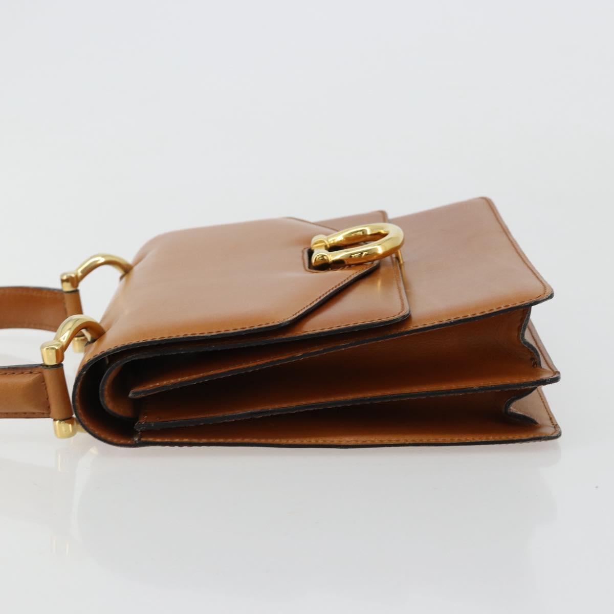 CELINE Hand Bag Leather Beige Gold Auth 183777 - Jerrillo image 5
