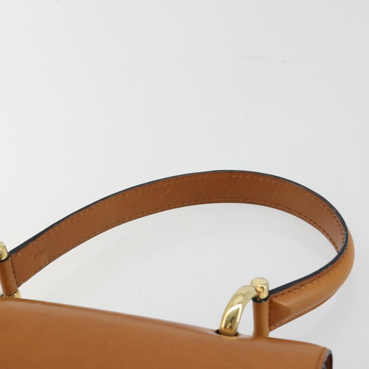 CELINE Hand Bag Leather Beige Gold Auth 183777 - Jerrillo image 8