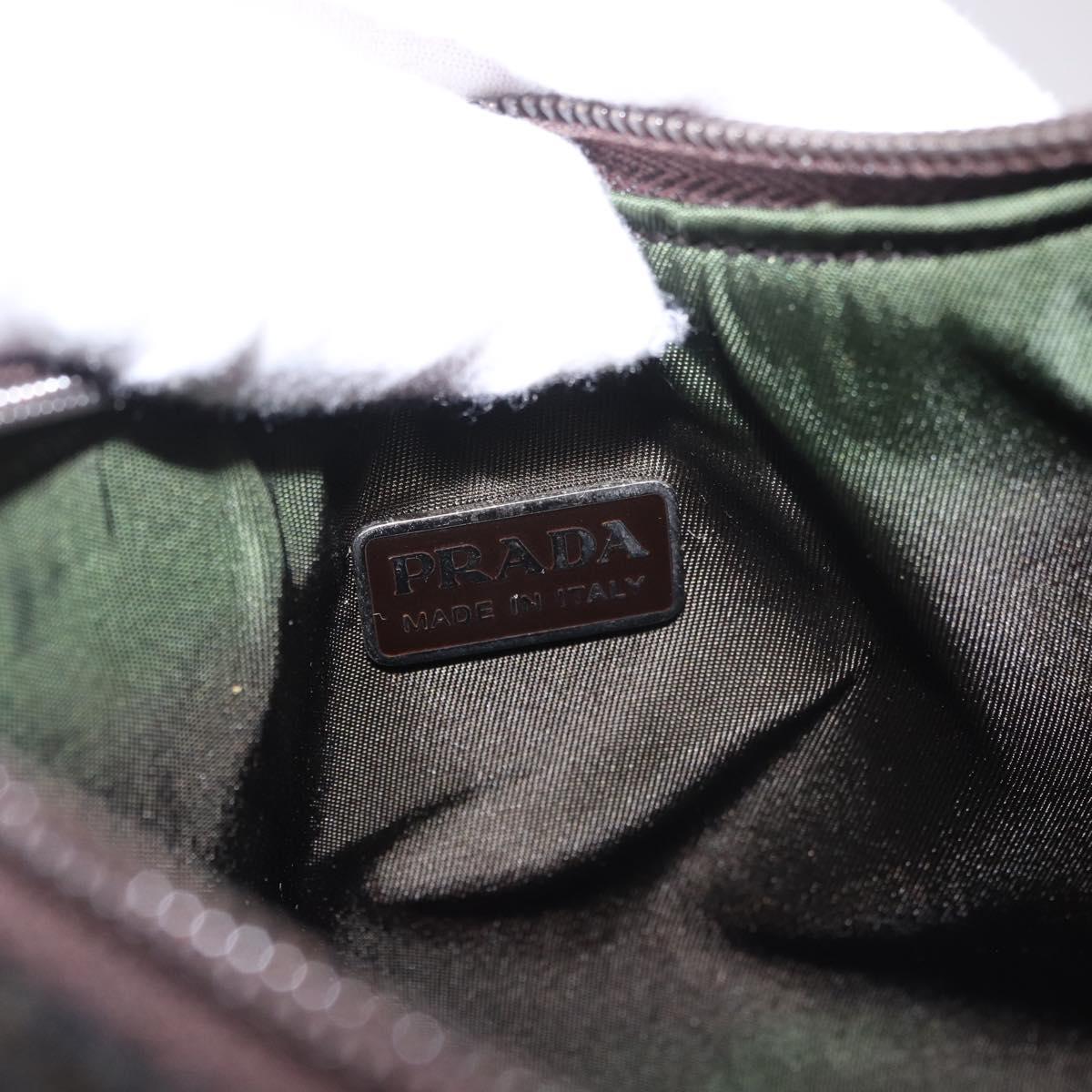 PRADA PRADA Sports Hand Pouch Wool Khaki Silver Auth 183889A - Jerrillo image 9