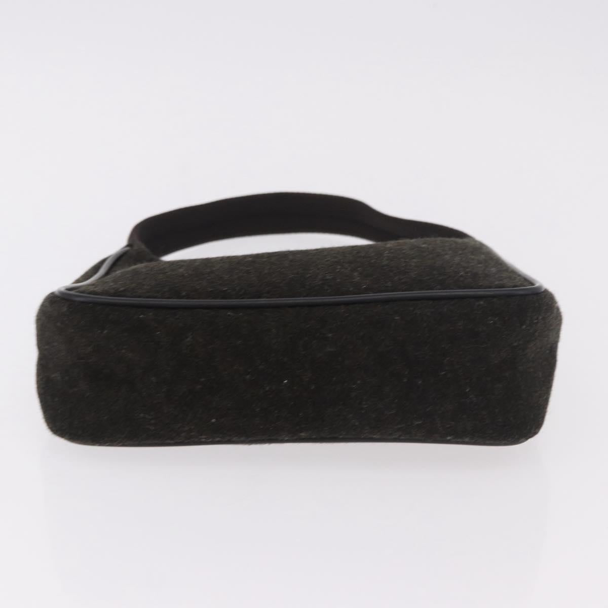 PRADA PRADA Sports Hand Pouch Wool Khaki Silver Auth 183889A - Jerrillo image 5