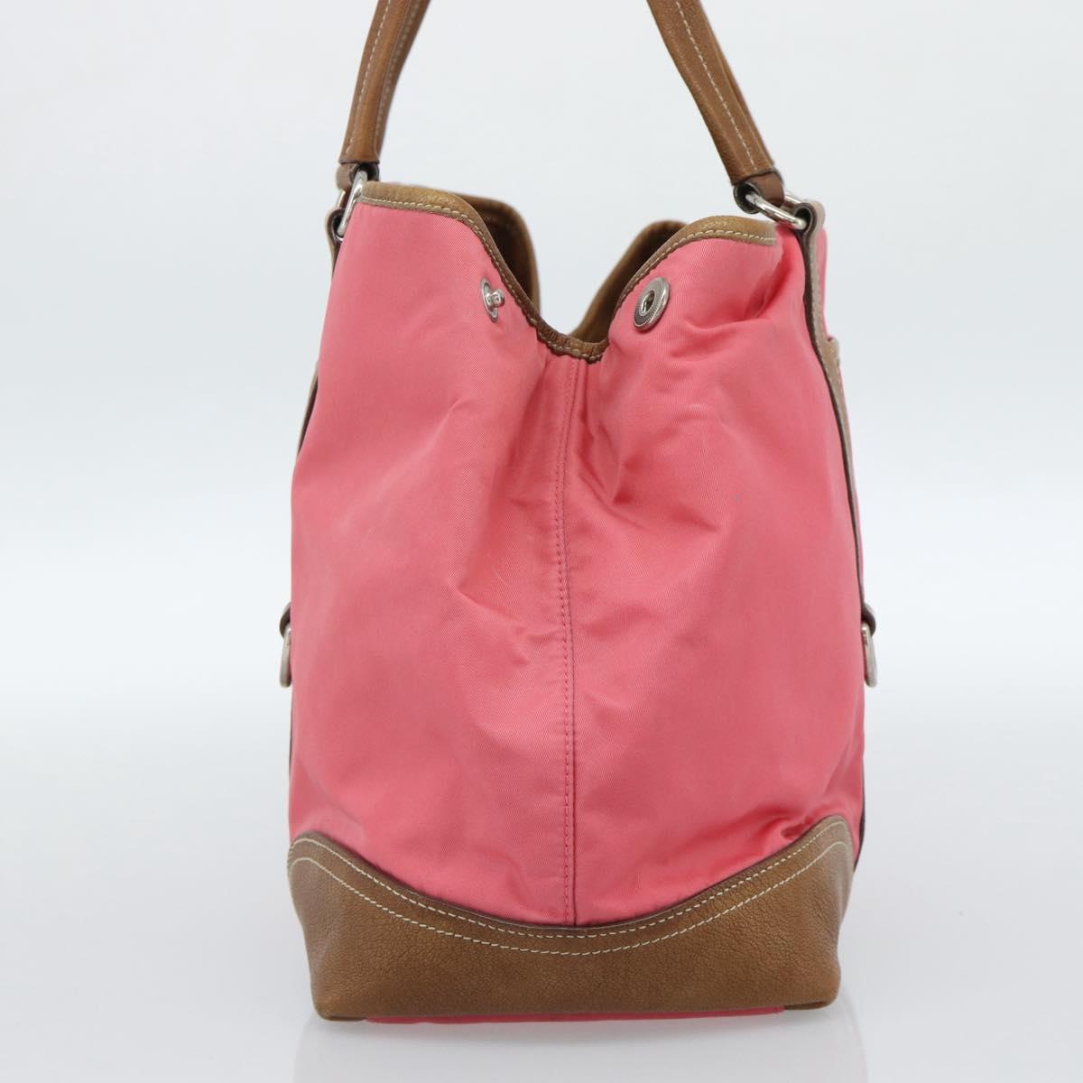 PRADA Tote Bag Leather Nylon Pink Silver Auth 183896V - Jerrillo image 4