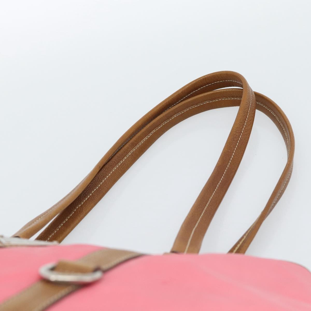 PRADA Tote Bag Leather Nylon Pink Silver Auth 183896V - Jerrillo image 8