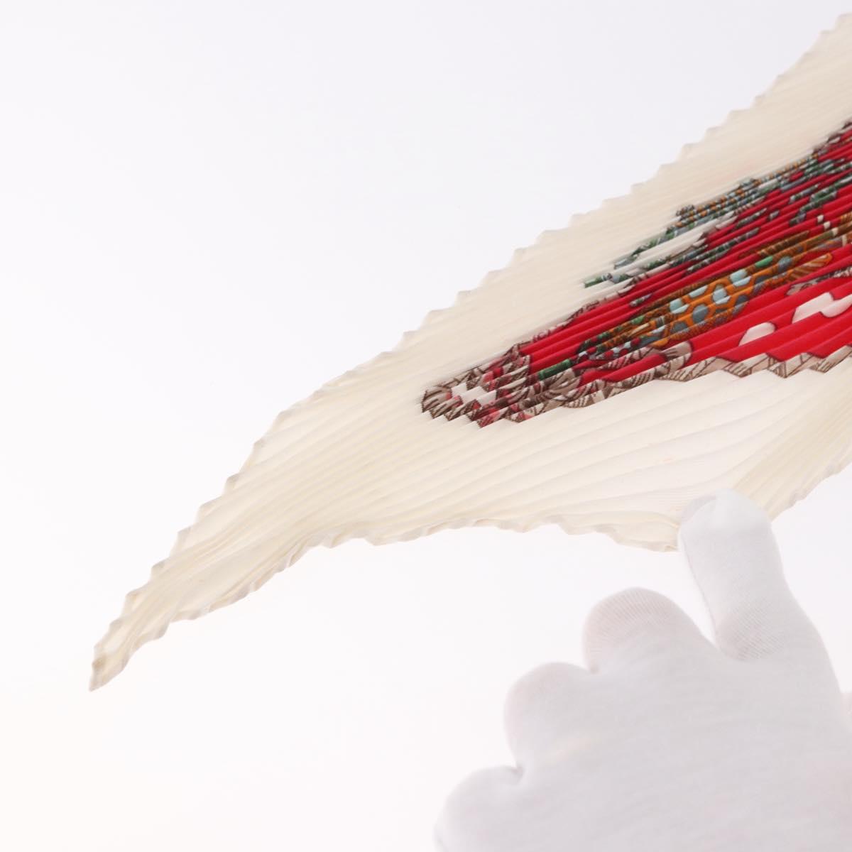 HERMES Pleated Carre Scarf Silk White Auth 184041 - Jerrillo image 2
