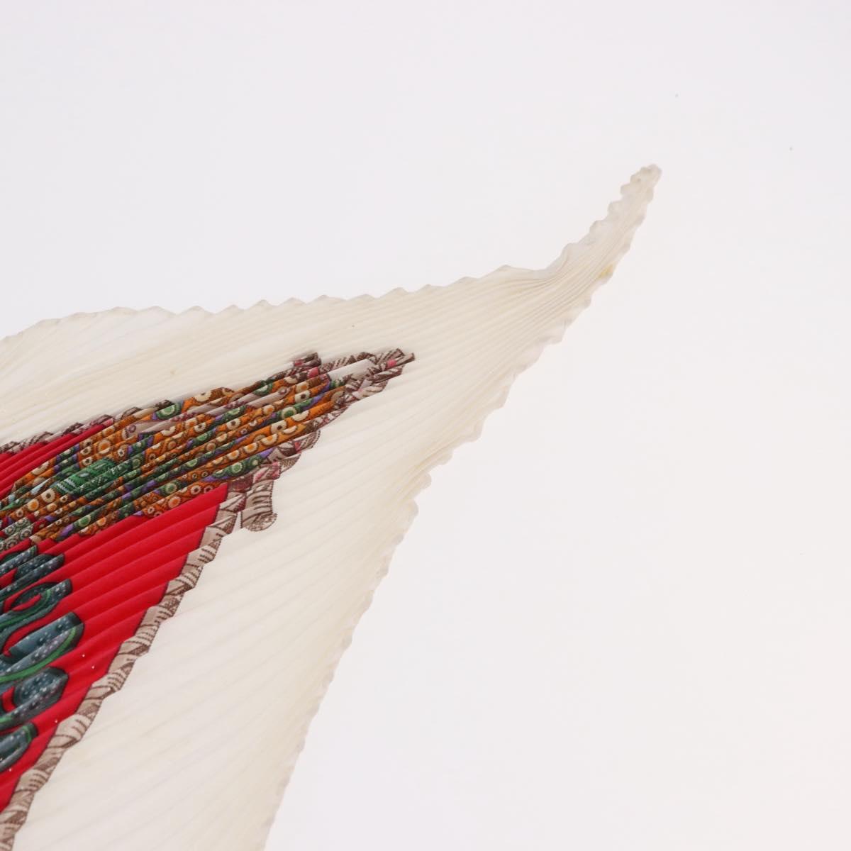 HERMES Pleated Carre Scarf Silk White Auth 184041 - Jerrillo image 8