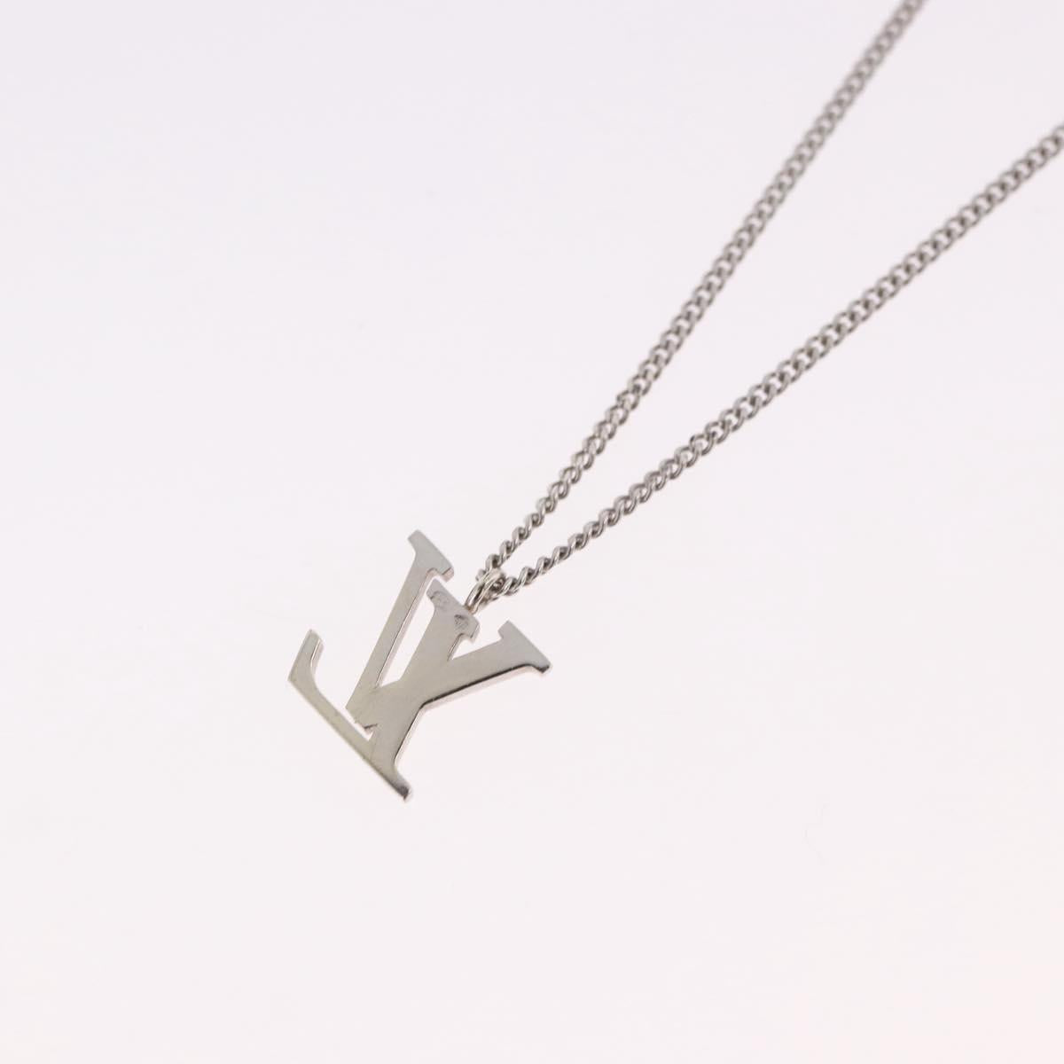 LOUIS VUITTON LV Initials Necklace 18K Gold(750) White Gold Auth 184383SAV - Jerrillo image 9