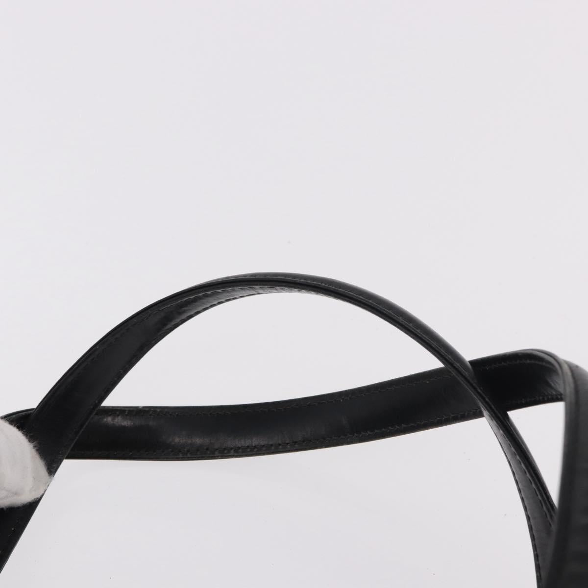 GUCCI Hand Bag Leather Black Gold Auth 184460 - Jerrillo image 8