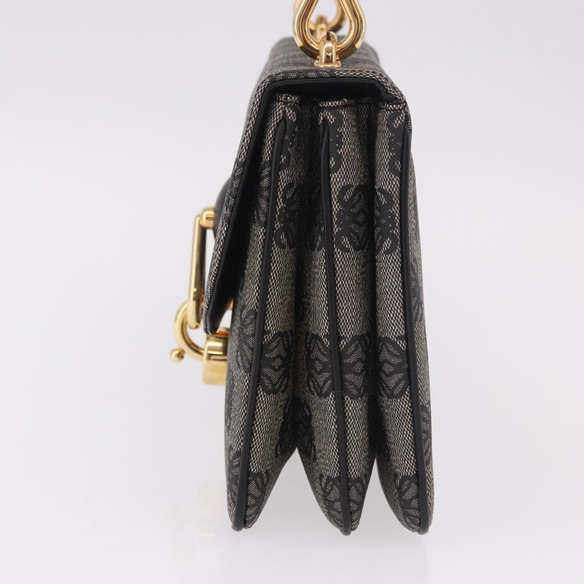 LOEWE Anagram Hand Bag PVC Gray Gold Auth 184514V - Jerrillo image 3