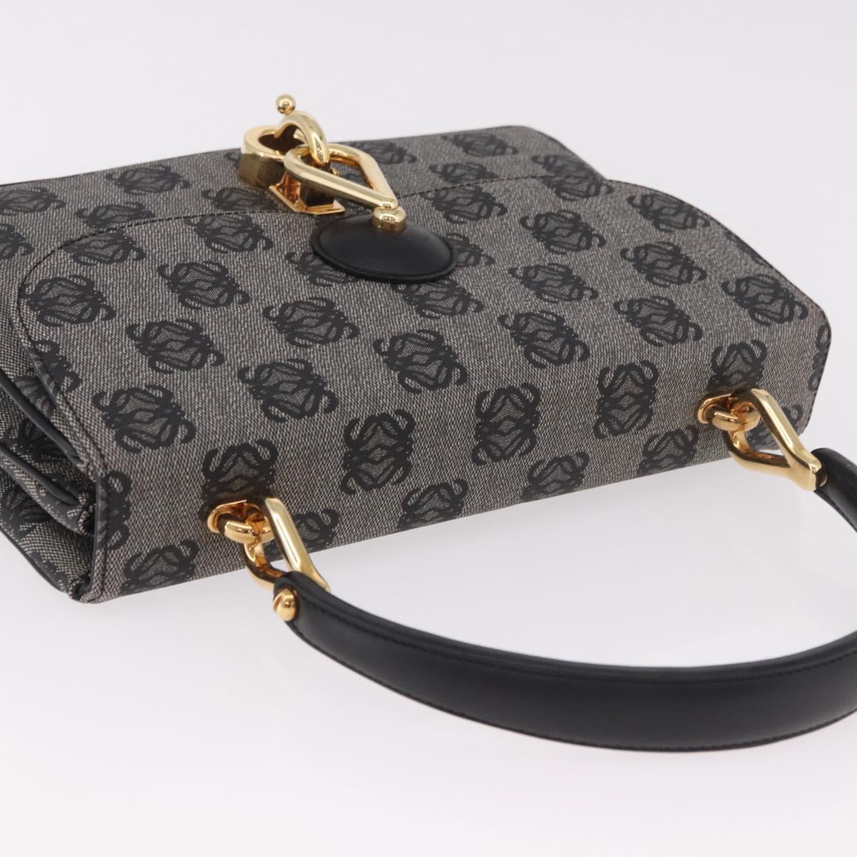 LOEWE Anagram Hand Bag PVC Gray Gold Auth 184514V - Jerrillo image 6