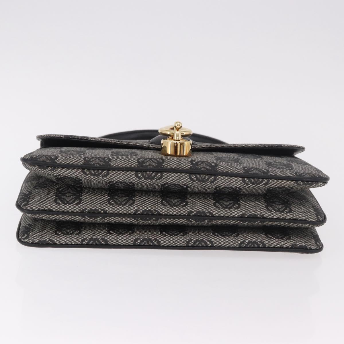 LOEWE Anagram Hand Bag PVC Gray Gold Auth 184514V - Jerrillo image 5