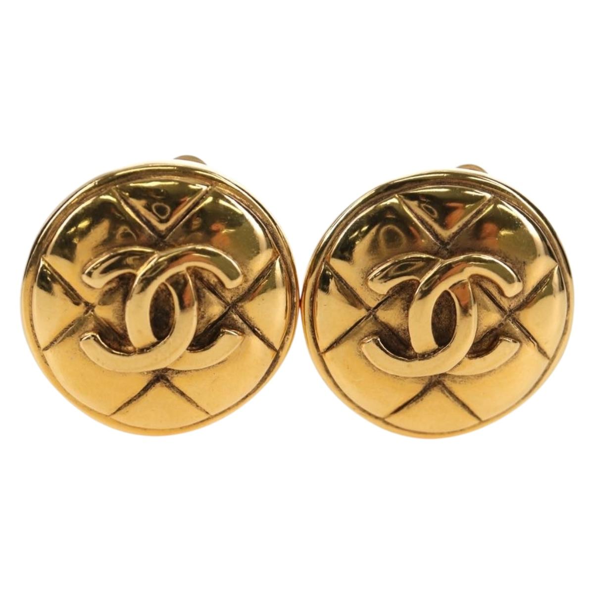 CHANEL Earring metal Gold Tone CC Auth 184597V - Jerrillo image 2