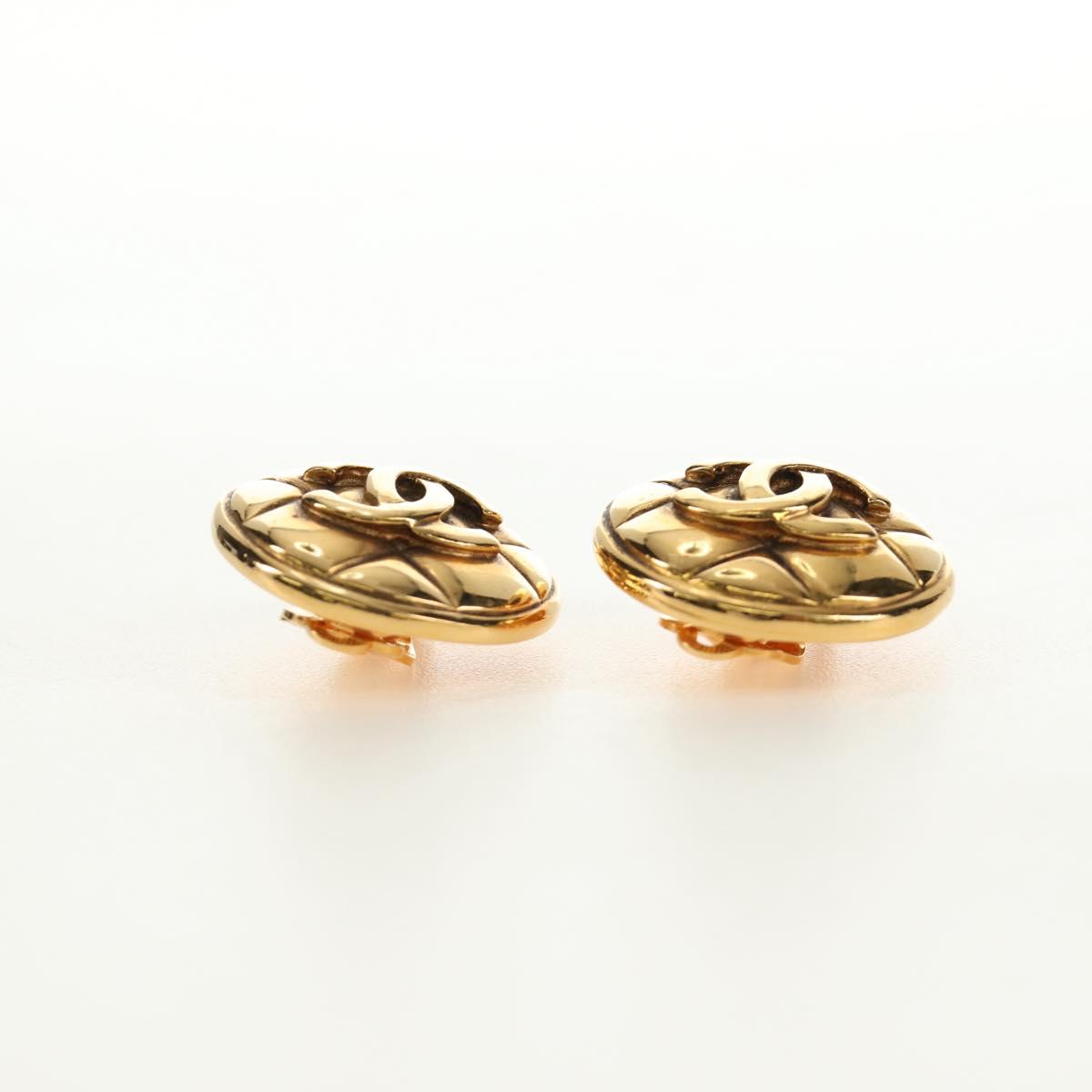 CHANEL Earring metal Gold Tone CC Auth 184597V - Jerrillo image 7