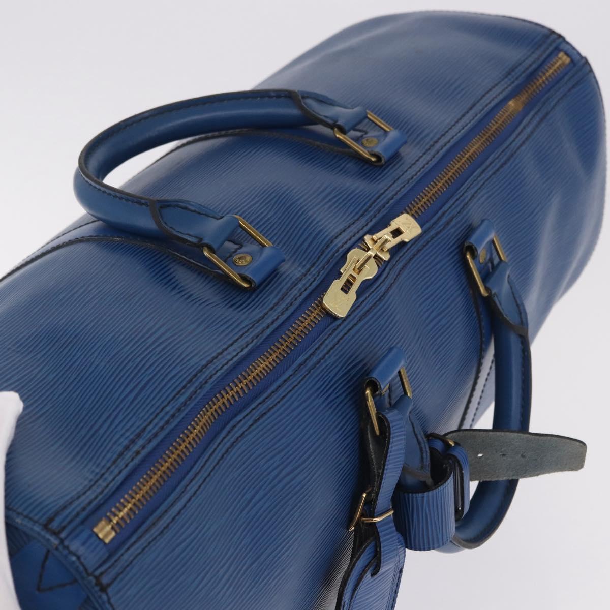 LOUIS VUITTON Epi Keepall 45 Boston Bag Blue M42975 LV Auth 184611 - Jerrillo image 6