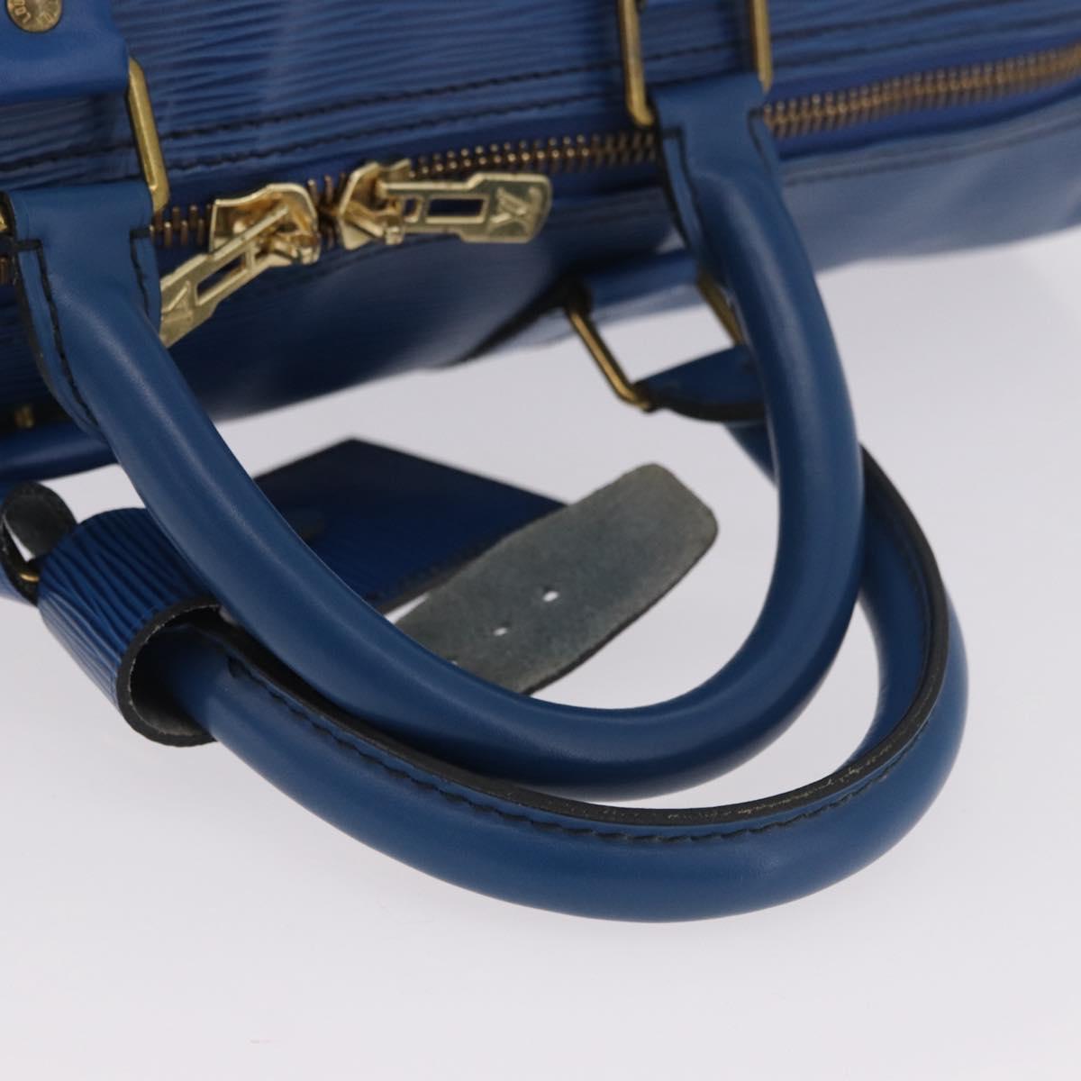 LOUIS VUITTON Epi Keepall 45 Boston Bag Blue M42975 LV Auth 184611 - Jerrillo image 7