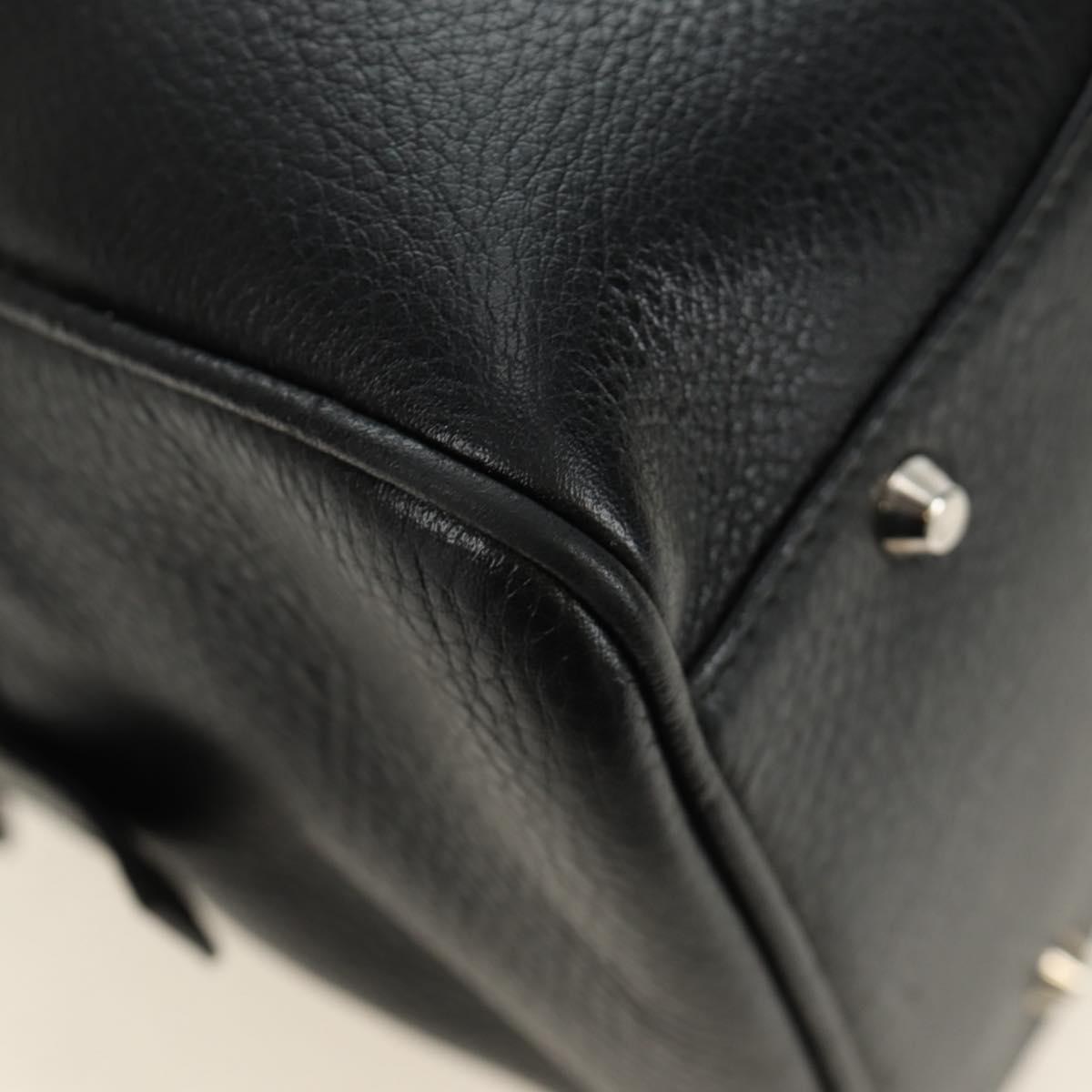 Christian Dior Boston Bag Leather Black Silver Auth 184720SAM - Jerrillo image 8