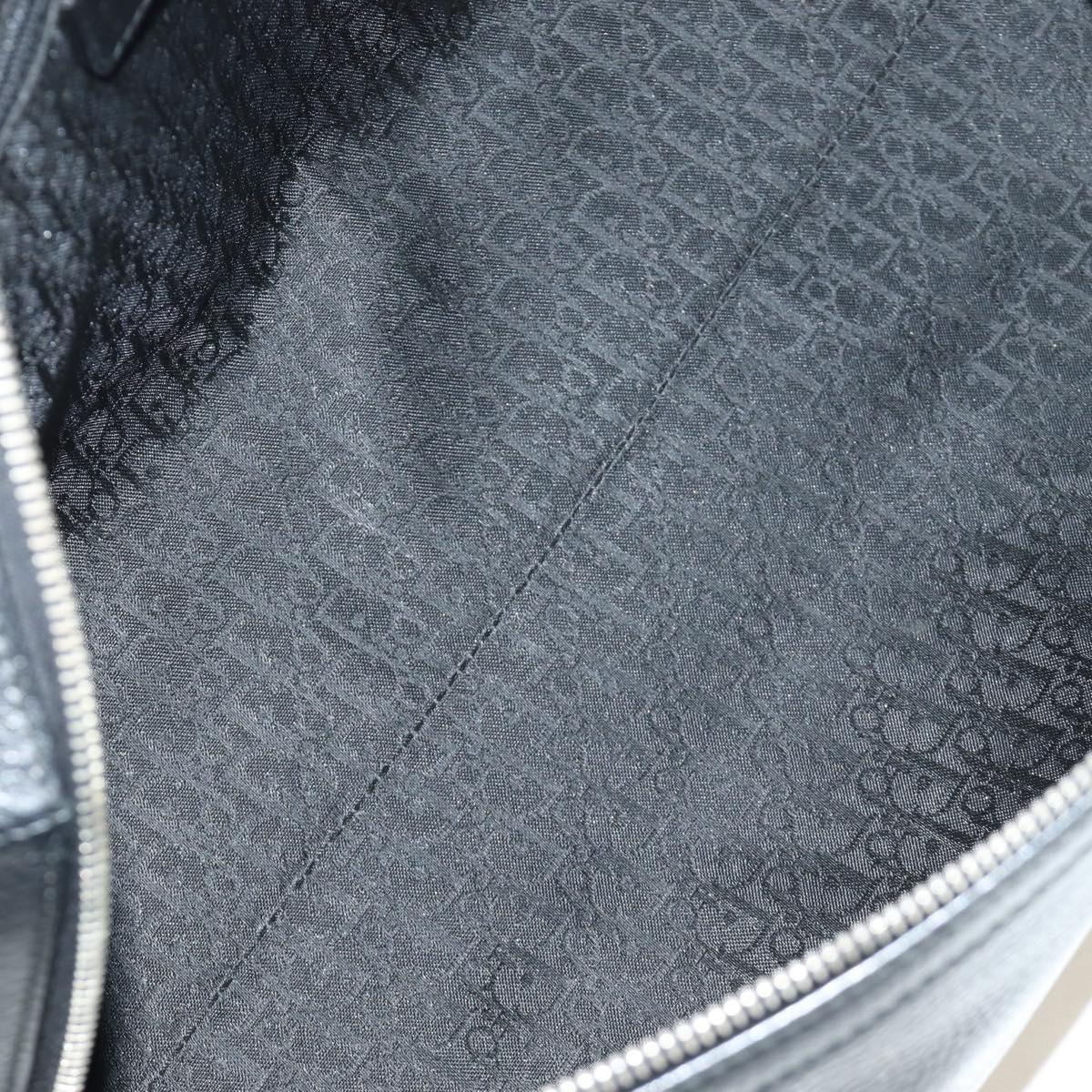 Christian Dior Boston Bag Leather Black Silver Auth 184720SAM - Jerrillo image 10