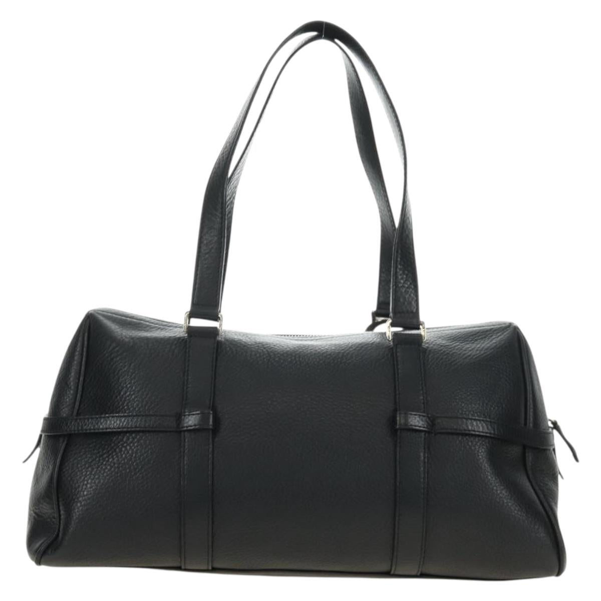 Christian Dior Boston Bag Leather Black Silver Auth 184720SAM - Jerrillo image 2