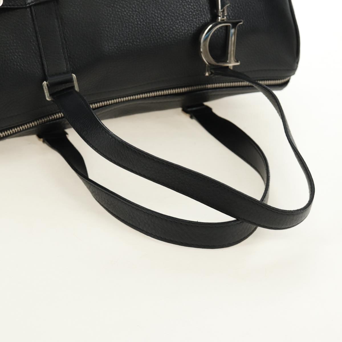 Christian Dior Boston Bag Leather Black Silver Auth 184720SAM - Jerrillo image 7