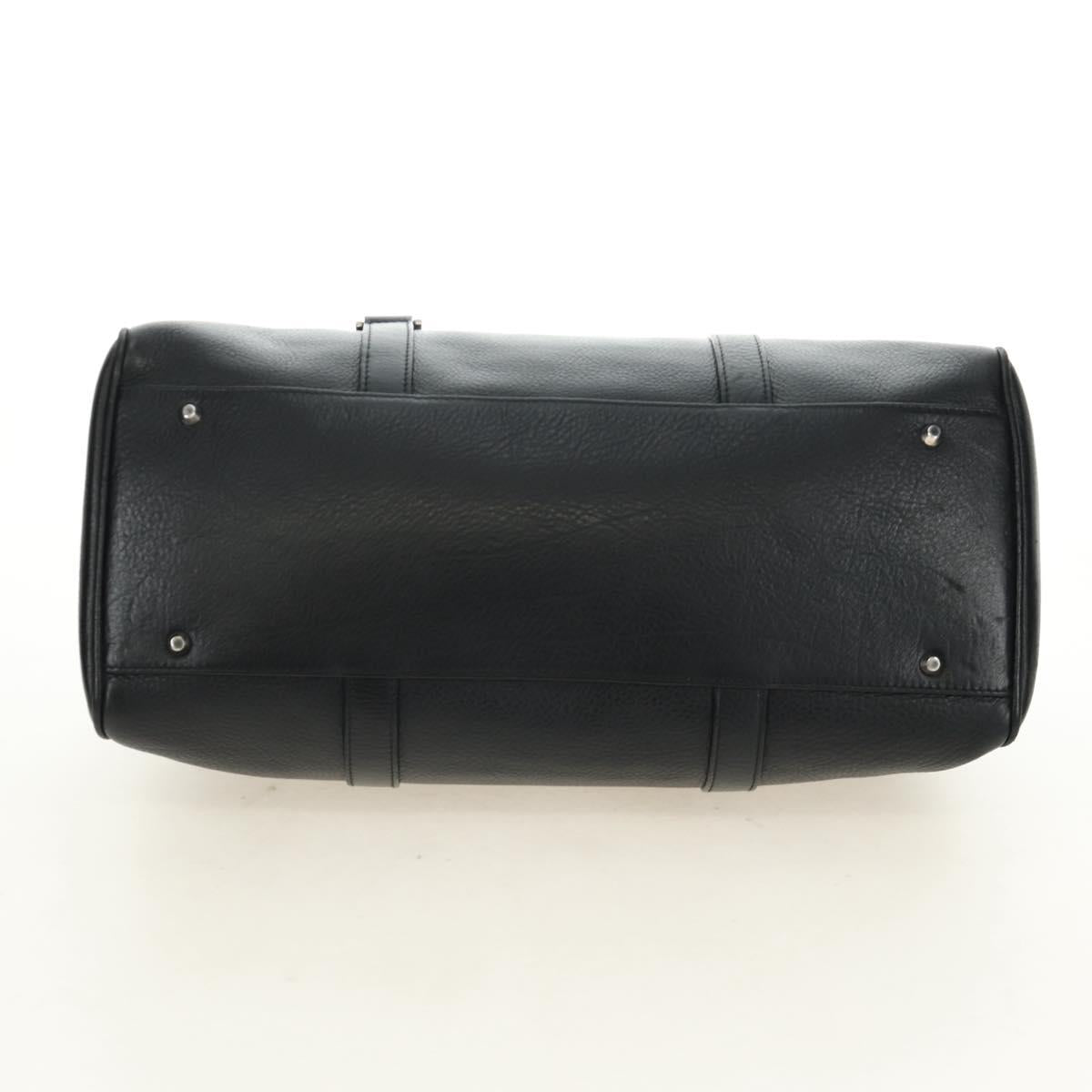 Christian Dior Boston Bag Leather Black Silver Auth 184720SAM - Jerrillo image 5