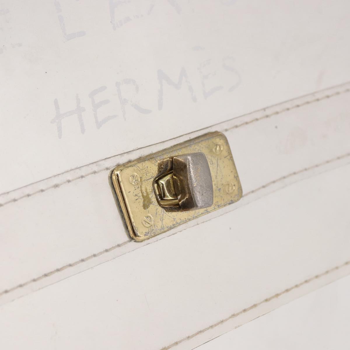 HERMES Vinyl Kelly Hand Bag Vinyl Clear Auth 184746 - Jerrillo image 10
