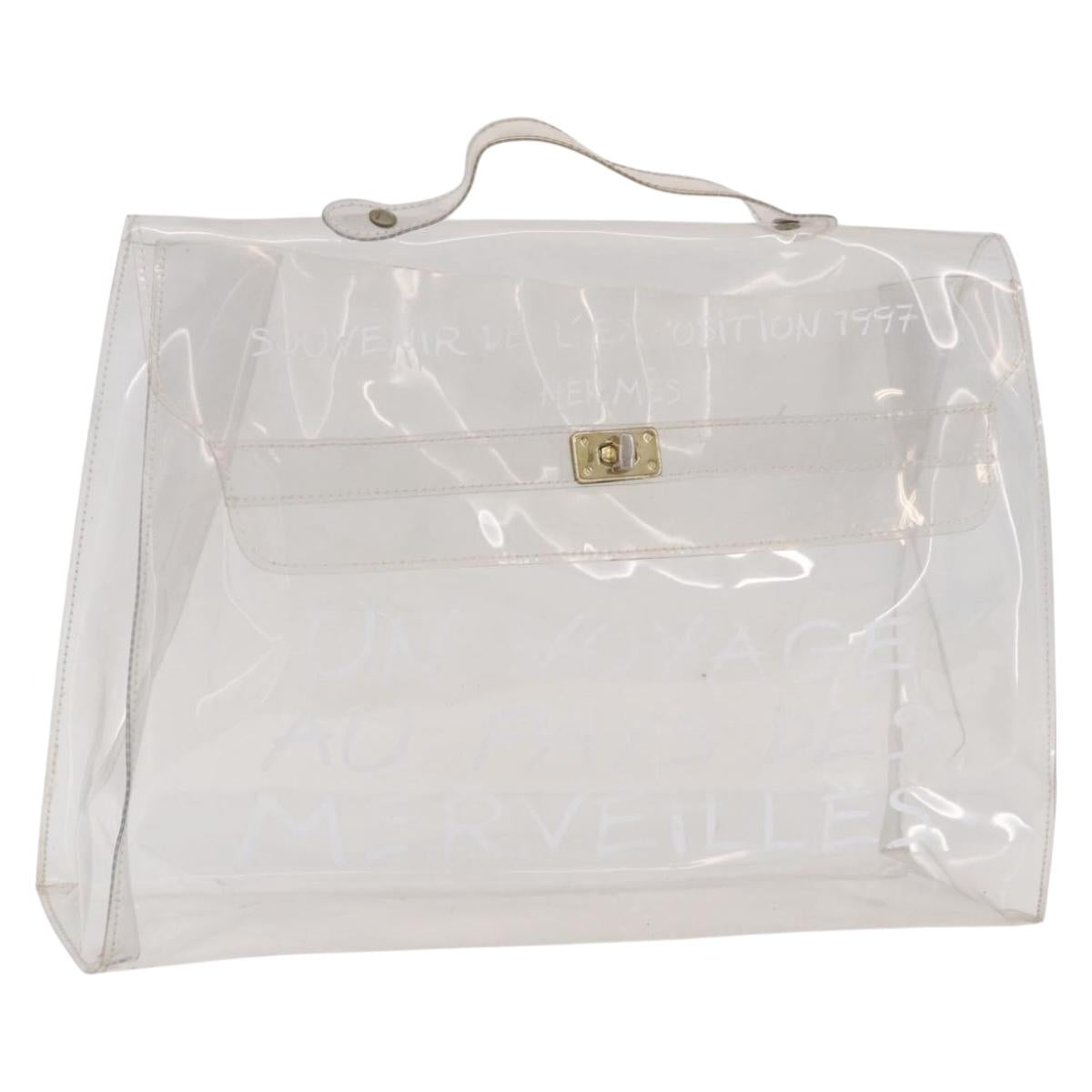 HERMES Vinyl Kelly Hand Bag Vinyl Clear Auth 184746 - Jerrillo
