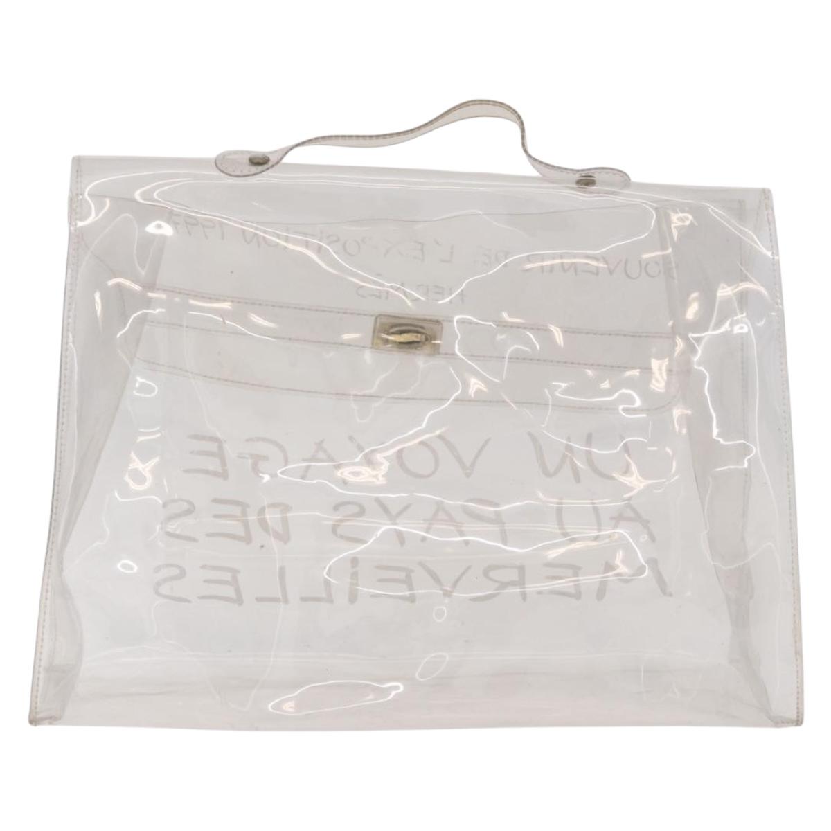 HERMES Vinyl Kelly Hand Bag Vinyl Clear Auth 184746 - Jerrillo image 2