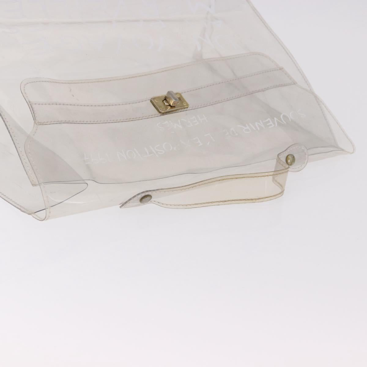 HERMES Vinyl Kelly Hand Bag Vinyl Clear Auth 184746 - Jerrillo image 6