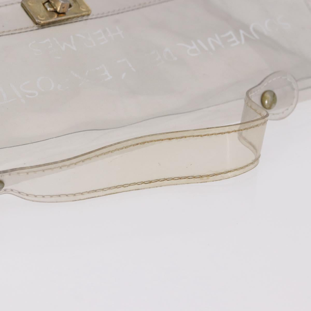 HERMES Vinyl Kelly Hand Bag Vinyl Clear Auth 184746 - Jerrillo image 7