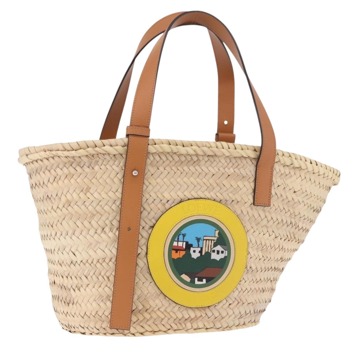 LOEWE Ken Price Collaboration Hand Bag Raffia Beige Auth 184871M - Jerrillo